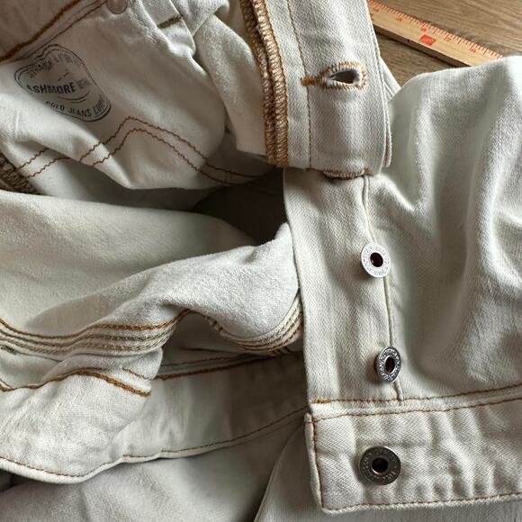 Vintage Polo Jeans Co NO67 Baggy white triple stitch jeans size 37 x 31 - Picture 7 of 8